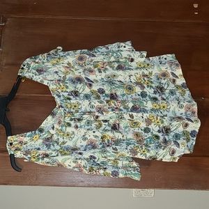 Maurices Off the Shoulder Top Floral size 1